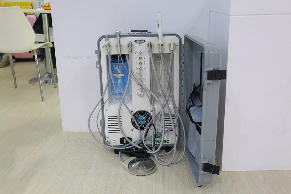 Dynamic® DU893 Portable Dental Unit With Air Compressor Ultrasonic Scaler LED Curing Light